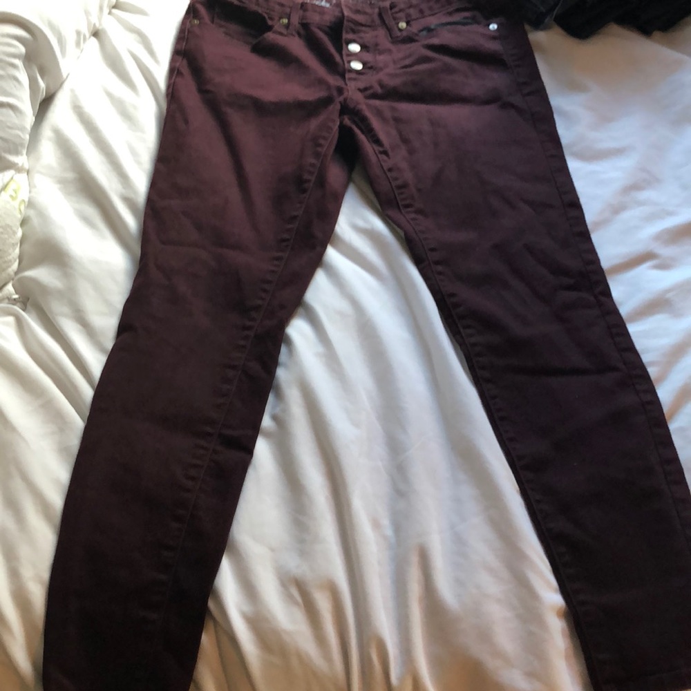 Maroon high waisted pants